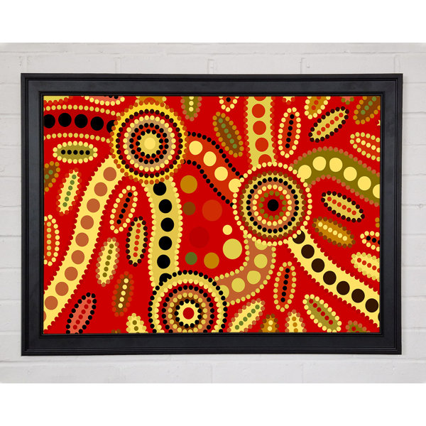 Perspections Aboriginal Red Tribal Gerahmter Druck Wayfair De